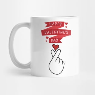 Mini heart, Korean love hand finger symbol Mug